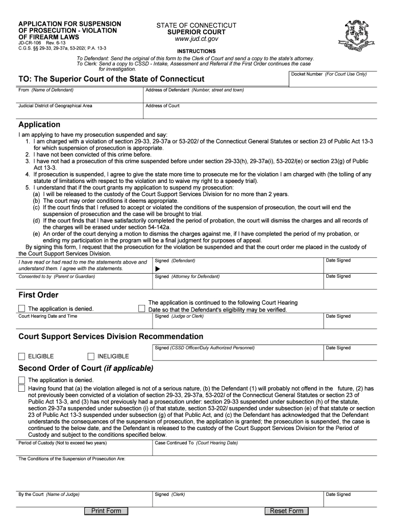 ct suspension firearms Preview on Page 1