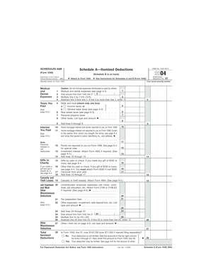 IRS Schedule A&B (Form 1040) 2004