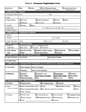 Consumer Registration Form 5