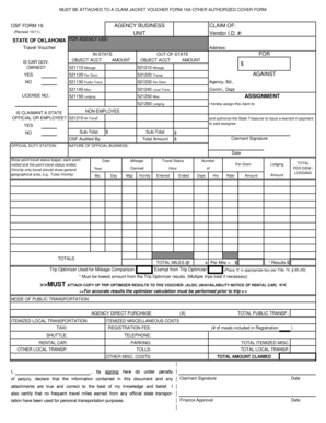 Oklahoma Travel Voucher Form 19