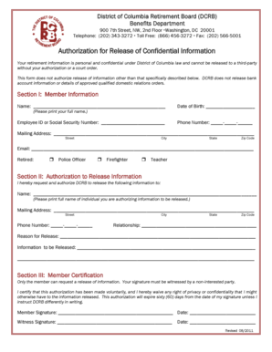 Authorization for Release of Confidential Information