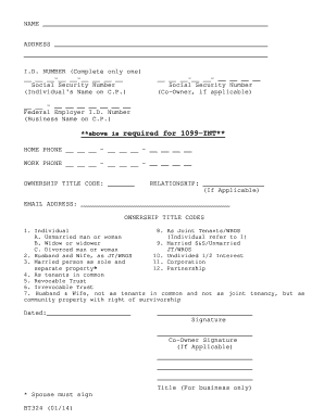 Bidder Number Application Form