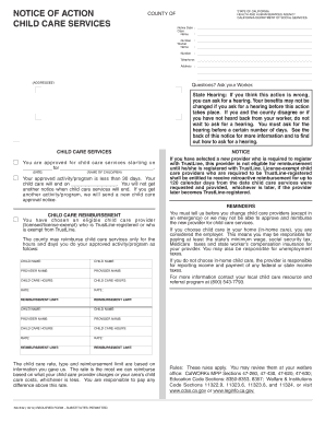 California Child Care Services Notice