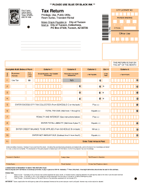 City of Tucson Tax Return