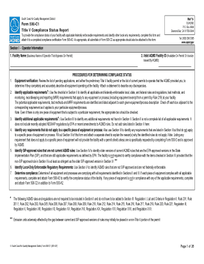 Title V Compliance Status Report Form 500-C1
