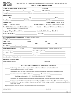 Client Information Form