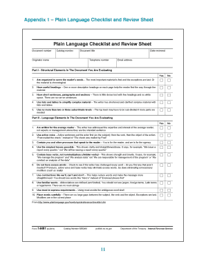 IRS Plain Writing Act Compliance Report