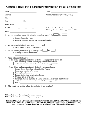 New Mexico Mortgage Lender Complaint Form