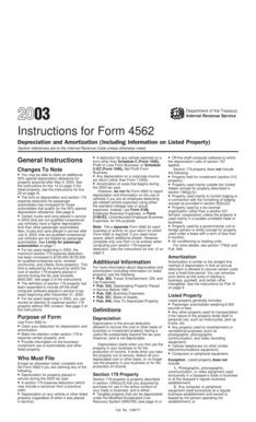 IRS Form 4562 Instructions