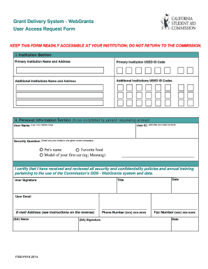 User Access Request Form