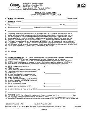 Ohio Residential Purchase Agreement