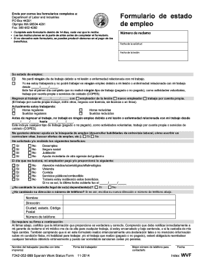 Formulario de estado de empleo (F242-052-999) Formulario de estado de empleo (F242-052-999) - lni wa