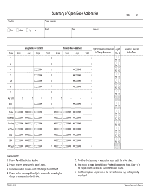 Wisconsin Property Assessment Review Form