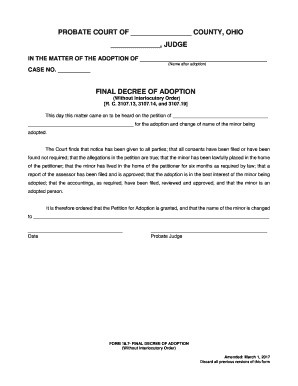 Final Decree of Adoption