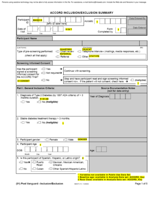 ACCORD Study Data Consent Form