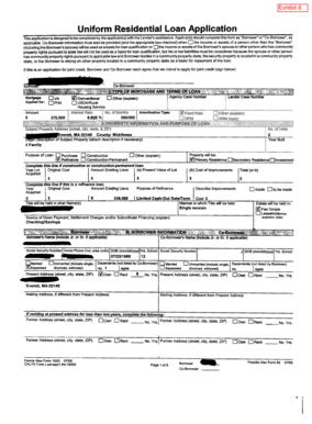 Fannie Mae Form 1003 Mortgage Application