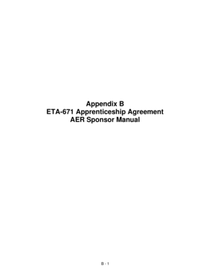 ETA-671 Apprenticeship Agreement