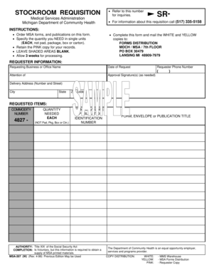 Michigan Medical Services Requisition Form