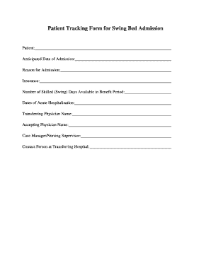 Patient Transfer Form to Critical Access Hospital