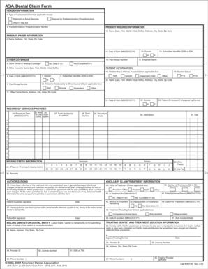 Dental Claim Form