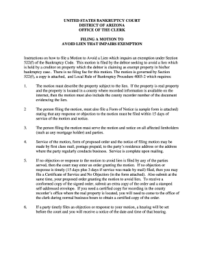 Motion to Avoid Lien Impairing Exemption