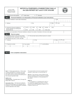 USA PATRIOT Act Section 314(b) Notice