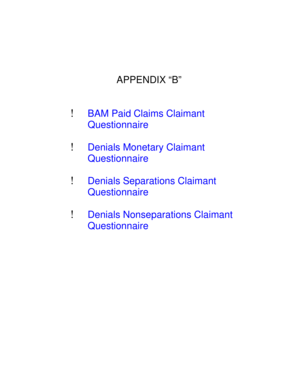 Unemployment Insurance Claimant Questionnaire