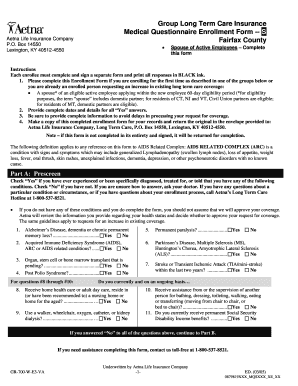 Aetna Long Term Care Insurance Enrollment Form