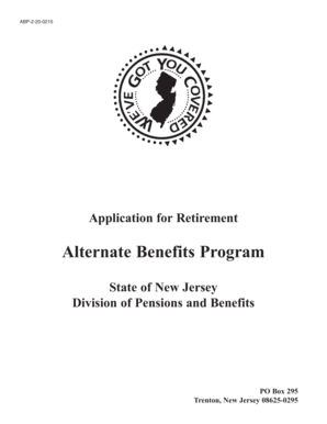 New Jersey Retirement Allowance Application