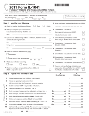 Illinois Fiduciary Income and Replacement Tax Return