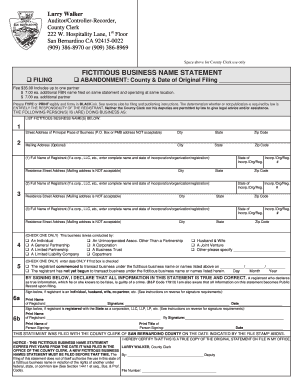 California Fictitious Business Name Statement