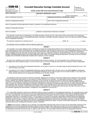 Coverdell Education Savings Custodial Account Form 5305-EA