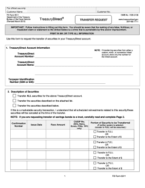 FS Form 5511 TreasuryDirect Transfer Request