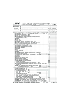 Farmers' Cooperative Association Income Tax Return