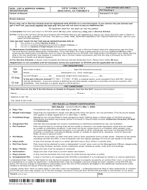 New York City Pet Registration Form