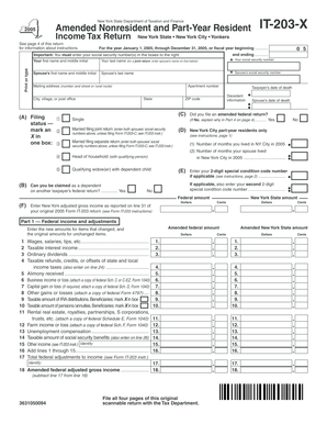 New York State Amended Nonresident Income Tax Return