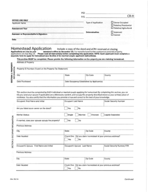 Minnesota Homestead Application Form CR-H