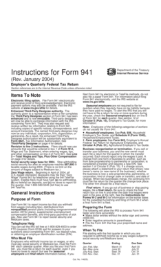 Form 941 Instructions
