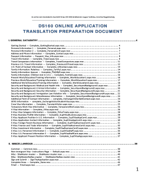 DS-160 Non-Immigrant Visa Application Form