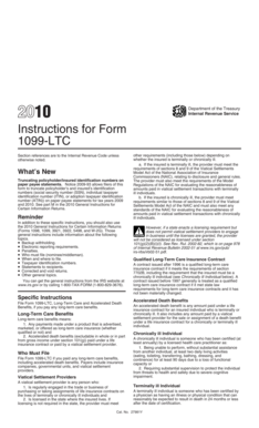 Instructions for Form 1099-LTC