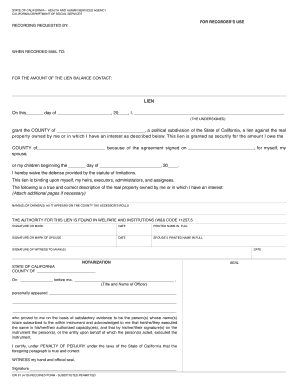 California Lien Agreement