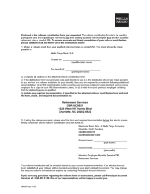 Rollover Contribution Form