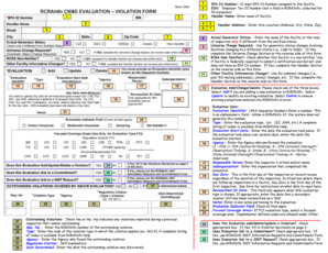 RCRAInfo Evaluation and Violation Reporting Form