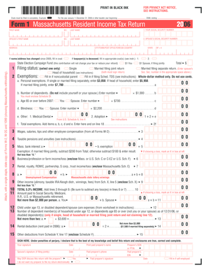 Massachusetts Resident Income Tax Return 2006