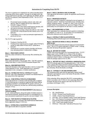 Form CD-570 Small Business Size Standard