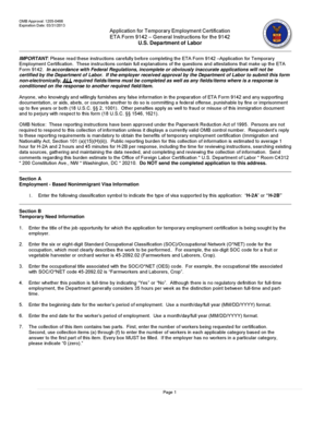 Application for Temporary Employment Certification