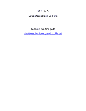 Direct Deposit Sign-Up Form