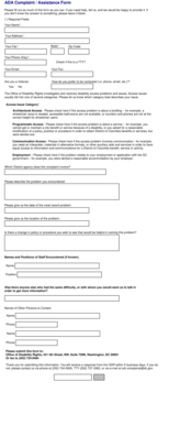ADA Complaint Assistance Form