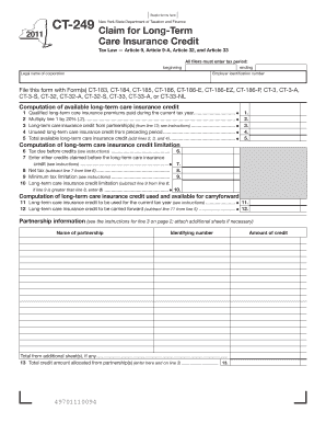 New York Long-Term Care Insurance Credit Form