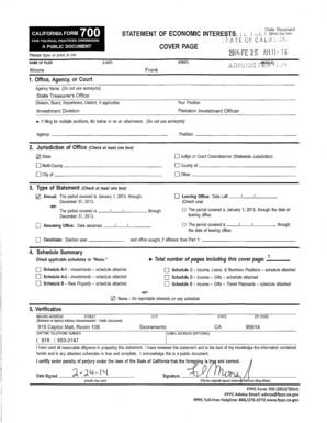 California Form 700 Statement of Economic Interests